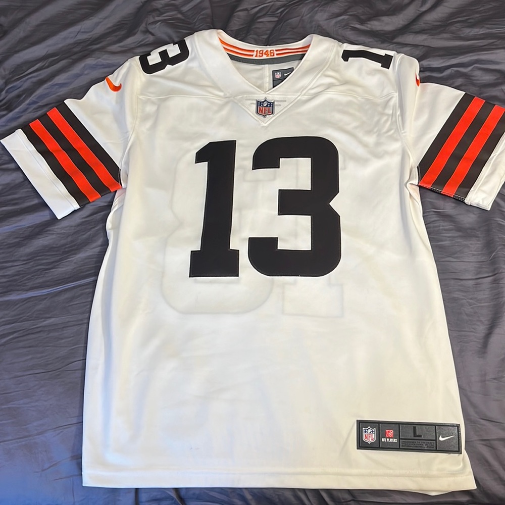White Nike Cleveland Browns Vapor Limited Odell Beckham Jr. Jersey sz. Large